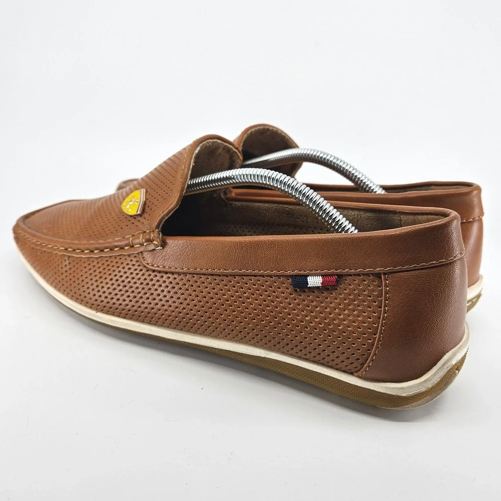 Men's‎ Bruno Marc Brown Perforated Driving Loafers Slip On Boat Shoes Size 11